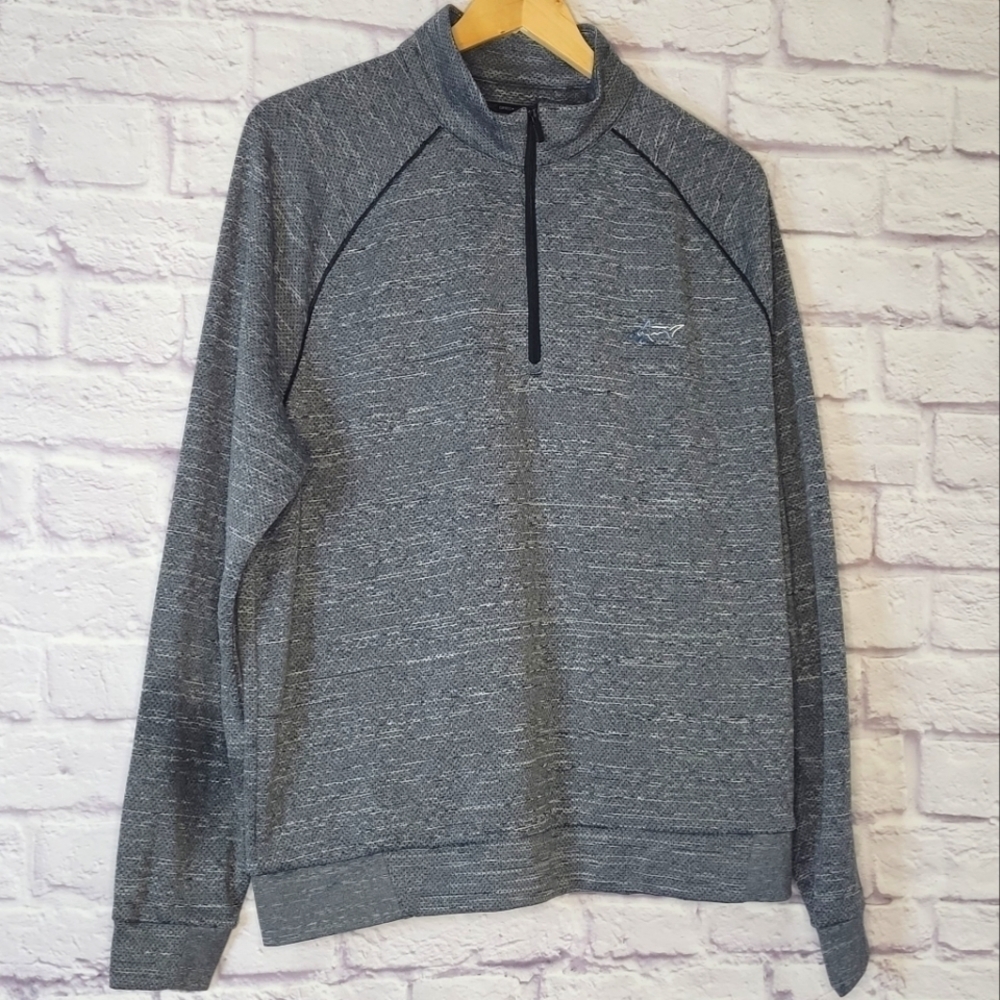 Greg Norman Grey Long Sleeve Pullover  Zip Up Crewneck Large